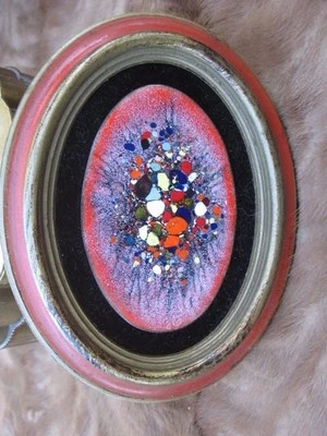 MARCO DE COLECCIÓN HECHO EN ITALIA ARTE ABSTRAY esmalte 6.25" PIN ALTO POR 4.75" EN ANCHO Foto 1 de 4