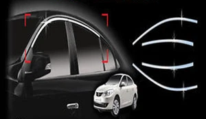 Top Window Accent Line Trim Ssangcarful 4P 1Set For 2010 2011 Fluence : New SM3 - Picture 1 of 1