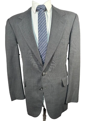 Abrigo Blazer Chaqueta 40R Abrigo Deportivo EVAN PICONE Para Hombres Gris Lana CLASSIC FIT 2 Botones Foto 1 de 4