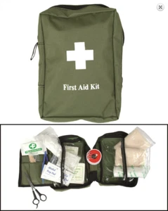 First Aid Kit Trousse De Secours Premiers Soins GM Verte Randonnée Camping Armée - Picture 1 of 1