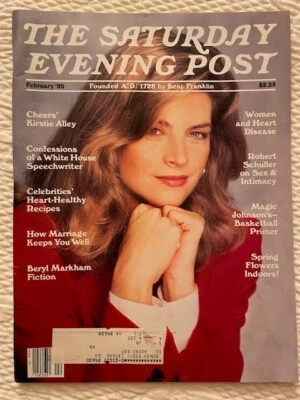 THE SATURDAY EVENING POST - FEBRUARY 1990 - CHEERS' KIRSTIE ALLEY - Image 1 of 2