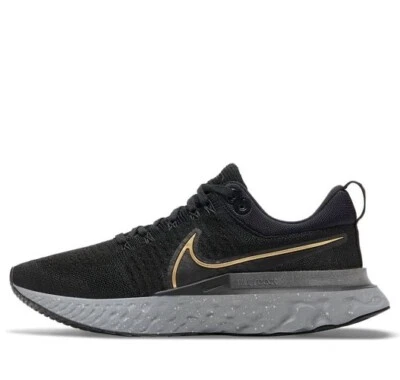 Nike React Infinity Run Flyknit 2 Black/Gold Women’s CT2357-009 UK5.5 EU38.5 New - Image 1 of 4
