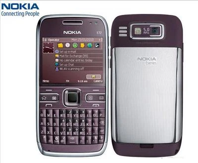 Original Nokia E72 3G network WIFI GPS Unlocked Mobile Phone 5MP Camera 2.4 in - Image 1 of 4