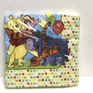 WINNIE THE POOH & PALS -16- PAPER DESSERT NAPKINS- PARTY SUPPLIES - Picture 1 of 2