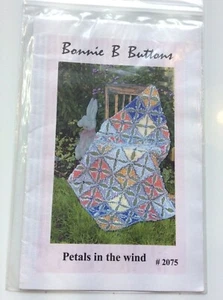 "Petals in the wind" Bonnie B. Buttons Lap Quilt 42" X 42" - Picture 1 of 2