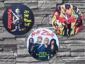 12" Vinyl Record Wall CLOCKS - All Upcycled Picture Discs - Great Artists Groups - Picture 1 of 237
