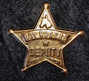Vintage Roy Rogers Deputy Sheriff Metall Abzeichen Pinback ~ SCHÖNER ZUSTAND - Bild 1 von 3