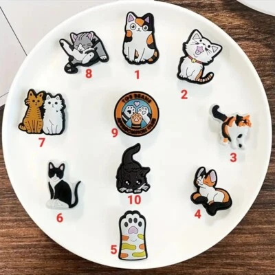 30+ CAT CATS Croc Charms MIX MATCH DISCOUNT ON ALL OUR SHOP 1000+CHARMS+FREE P&P