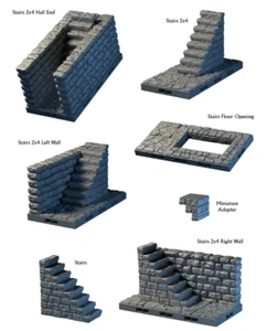 2x4 Treppe - Verlorene Dungeons - DragonLock - DND - Pathfinder - RPG - Dungeon & Dra - Bild 1 von 11