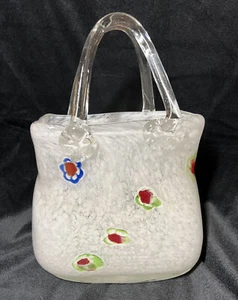 Magnifica MCM VTG Vetro di Murano Millefiori Base Bianca ๐ฎ๐น Italia - Foto 1 di 12