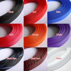 Arnés de cable de manga trenzada expandible de 40 mm revestimiento de alambre 12 colores disponibles - Imagen 1 de 14