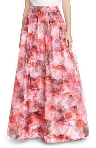 ELIZA J Floral Organza Ball Maxi Skirt 2. - Image 1 of 4