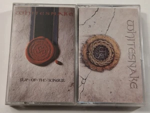 Whitesnake 2 Cassette Tape Lot Self Titled Slip of the Tongue Geffen Records - Picture 1 of 7