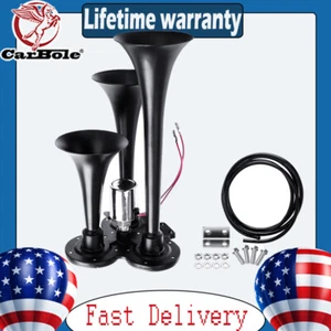Kit de bocina de aire para tren/barco/camión/coche/SUV 12V 24V 3 trompetas - Imagen 1 de 10