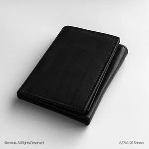 Herren-Geldbörse aus echtem Leder mit Dreifachfaltung modernes Design – Cartera mit Dreifachfaltung für Hombre - Bild 1 von 3