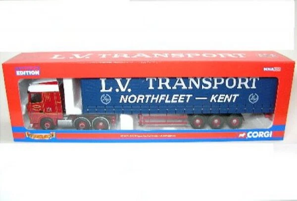 Daf Xf Space Cab Curtainside Lv Transport Ltd. Northfleet-Kent (1:50) Corgi - Image 1 of 1