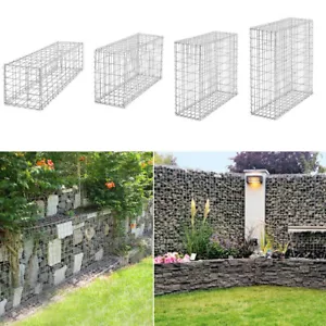 Gabion Basket Wire Stone Cages Galvanised Wire Mesh Gardens Landscaping Privacy - Picture 1 of 19