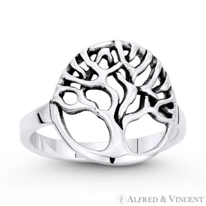 Anillo de Dije Religioso Tree-of-Life Knowledge Etz Chaim Plata Esterlina .925 - Imagen 1 de 1