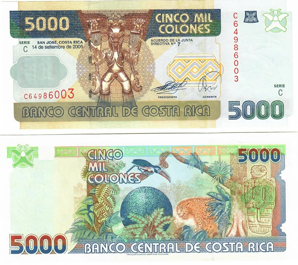 Costa Rica 5000 Colones 2005 UNC - Image 1 of 1