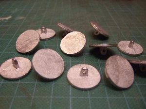 Pewter buttons 20mm flat with shank (12 pack) for historical clothing & uniforms - Picture 1 of 2