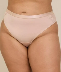 Torrid Beige Microfiber Thong Panty with Mesh Detailing Plus Size 3X, 22/24 - Picture 1 of 6