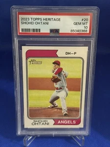 2023 Shohei Ohtani Topps Heritage #20 PSA 10 GEM MT PERFECTLY GRADED CARD ๐ฅ๐ฅ - Picture 1 of 12