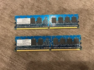 RAM Nanya PC2-4200u 2x 512MB 1GB Total DDR2 533 MHz 1Rx8 Computer PC Memory - Picture 1 of 2
