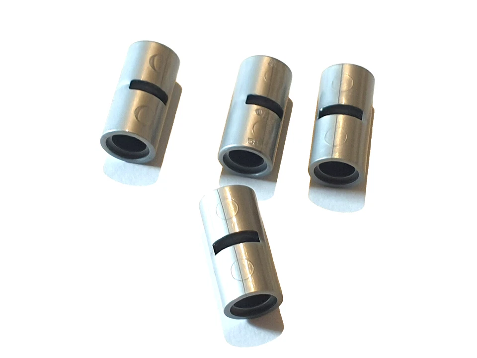 4x Lego Technic Verbinder Achs Hülsen mit Schlitz # 62462 silber (flat silver) - Bild 1 von 1