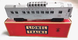 vintage Lionel 2432 CLIFTON Illuminated Vista Dome Passenger Car in Original Box - Picture 1 of 9