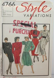 Style Sewing Pattern 4766 Dress Size 12-16 - Picture 1 of 2