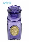 Small antique PURPLE SACHET bottle KERKOFF PARIS w/ unique GLASS stopper = NICE!