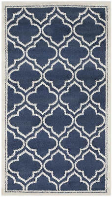 Safavieh Amherst NAVY / IVORY 2'-6" X 4'  - AMT412P-24 - Image 1 of 3