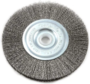 72743 Spazzola Ruota Filo, Fine Crimpata con Perno da 1/2 Pollice e 5/8 Pollici, 5 Pollici-By - Foto 1 di 12