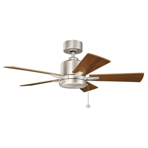 Kichler 330241 Nickel Bowen 42" 5 Blade Ceiling Fan With Blades - Picture 1 of 12