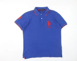 US Polo Assn Men's Blue Polo Shirt Size L American Style - Picture 1 of 12