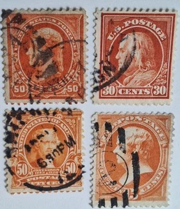 US Stamps Used EF US 1873 Webster Scott 163 Cat $170 + 3 Other Rare Stamps Lot - Picture 1 of 2
