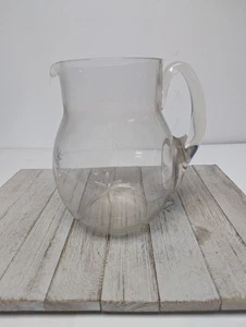 Vintage Starburst 1/2 Gallon Glass Clear Pitcher 8" - Picture 1 of 9