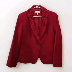 Talbots Petites Blazer Jacket Wool Blend Red Size 14P - Picture 1 of 7