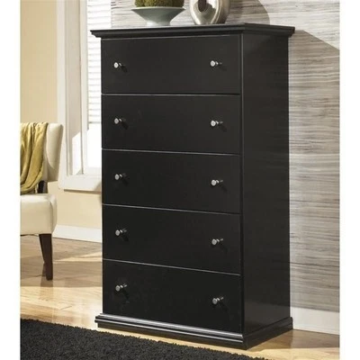 Signature Design by Ashley Maribel 5 Drawer Wood Chest in Black - Image 1 of 2