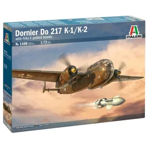 1488 Italeri 1:72 Scale Dornier Do 217 K-1/K-2 with Fritz X Guided Bombs - Picture 1 of 1