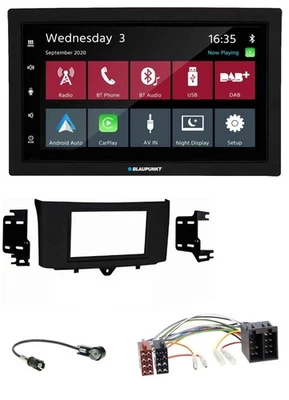 Blaupunkt DAB Bluetooth USB MP3 2DIN Autoradio für Smart ForTwo 10-15 ISO Profiv - Bild 1 von 4