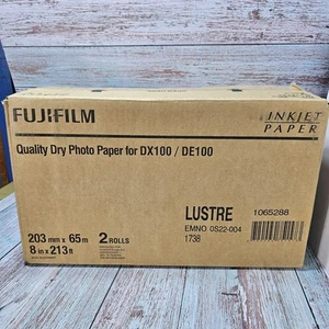 Fujifilm Quality Dry Photo Paper for DX100-DE100 Lustre 8" x 213' 1065288 2roll - Picture 1 of 5