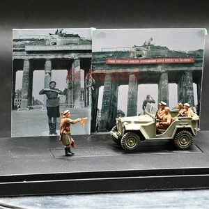 Neu 1/72 Scale WWII Russian Army 5PCS Soldiers and 1PCS Gaz67 Jeep Model - Bild 1 von 8
