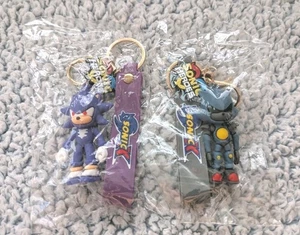 2 Sonic The Hedgehog Sonic Heroes Rubber & Metal Keychain Rubber Key Chain NEW - Picture 1 of 18