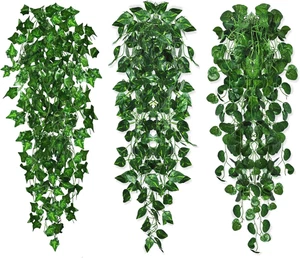 3 Pezzi Piante Finte Cadenti Edera Finta Decorazioni Artificiali Finta Piante 10 - Foto 1 di 12
