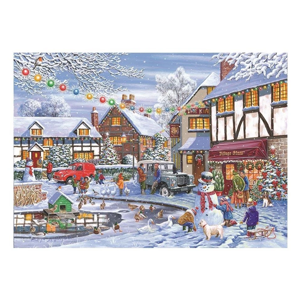 House of Puzzles On Thin Ice Find the Difference Jigsaw Puzzle 1000 Pieces - Image 1 of 1