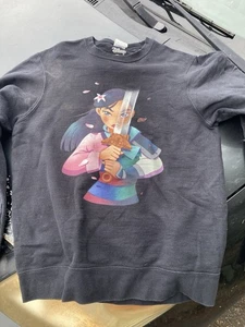 Vintage 90s Disney Mulan Kids Purple Sweatshirt Crewneck - Picture 1 of 7