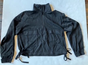 Athleta Women’s Pullover Jacket Black Size XS Pockets Tie Waist EUC - Picture 1 of 7
