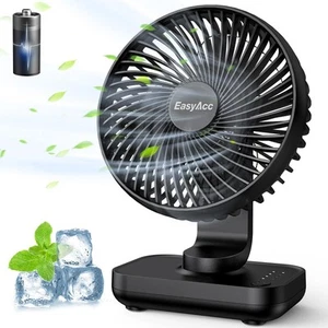 ® Ventilatori da Tavolo a Batteria 4000mAh ricaricabile Silenzioso 4 Velocità - Foto 1 di 12