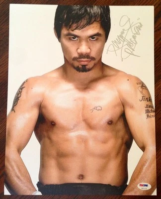 Manny "PACMAN" Pacquiao Boxing Champion Signed 11x14 Photo PSA/DNA COA - Image 1 of 2